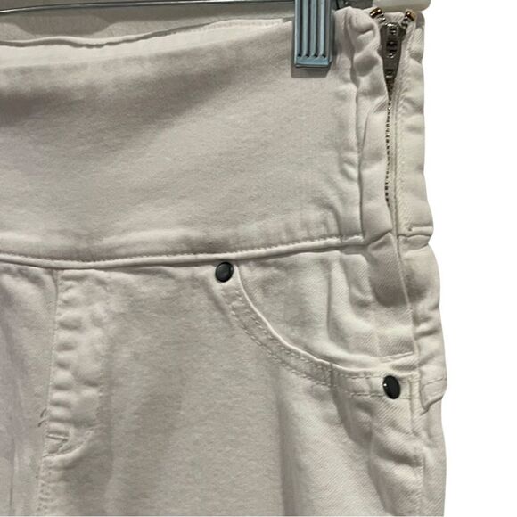 Spanx White Pull on side zip Ankle cropped jeans Size S/P - Picture 6 of 10